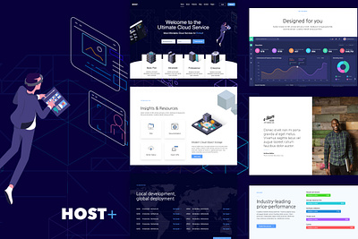 Hosting Services Template Kit design elementor hosting service template ui ux website