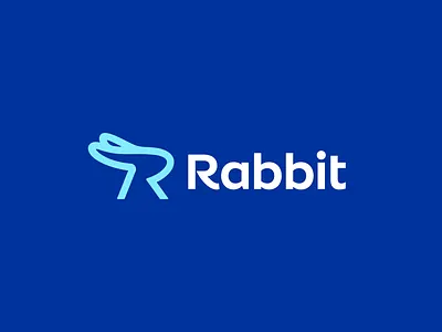 Rabbit Logo Design - Rabbit / Bunny / R monogram letermark animal animals appicon brand branding bunny clever design icon icons letter r logo loog lgoo lgo monogram r r logo rabbit software symbol tech