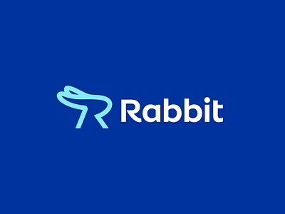 Rabbit Logo Design - Rabbit / Bunny / R monogram letermark animal animals appicon brand branding bunny clever design icon icons identity letter r logo monogram r r logo rabbit software symbol tech