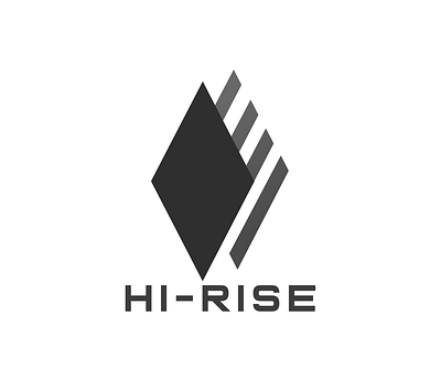 Hi-Rise 1.Black and white branding design inkscape logo vector