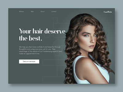 Laura Stylist hair salon hair website hairdresser hairdresser website hairsalon website stylist ui ui design uidesign web design webdesign website website concept website design