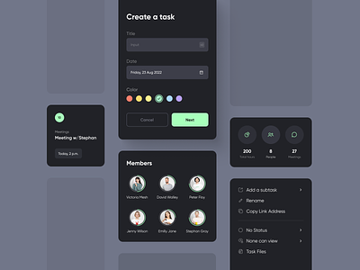 PM - UI Kit for Task Manager clean colors management minimal task manager tools ui ui design ui kit ux ux design web web app web design