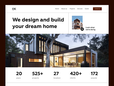 Architecte - Landing Page Website agency art artchitec design digital dribbble figma homepage inspiration interface landing page minimalist ui uidesign uitrends ux web web design webdesign website