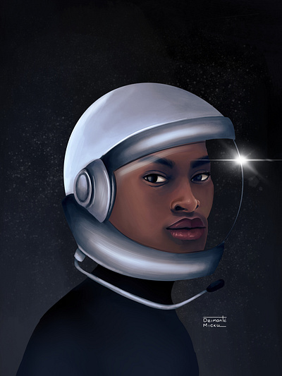 Astronaut book illustration character design characterdesign concept art flat illustration portrait portrait art portrait illustration realism