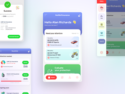 Insurance app - Exploration adobe xd design insurance insurance app product design productdesign user experience ux