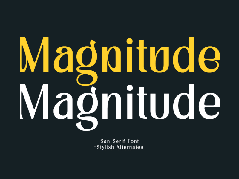 Magnitude - Stylish Sans Serif freebies graphic design sleek font