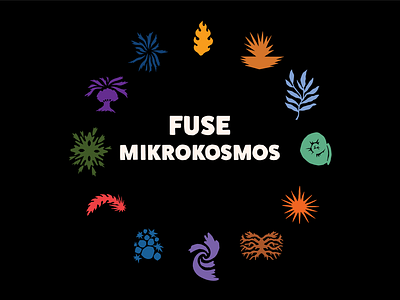 Fuse - Mikrokosmos album artwork botanical branding circle of life classical music comet fire graphic design growing icon icon illustration illustration leaves logo trees typography