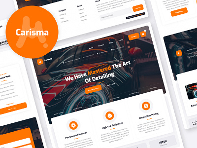 Carisma - Car Wash Website Template auto automotive car car detailing car service car wash ecommerce service template webflow website