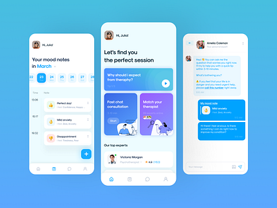 Mental Health | Mobile App Concept app concept design mobile ui ux