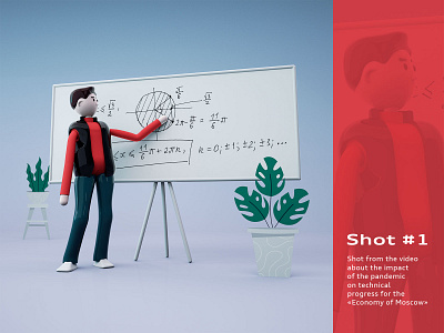 Shot #1 3d 3d art board character characterdesign design lowpoly shot teacher