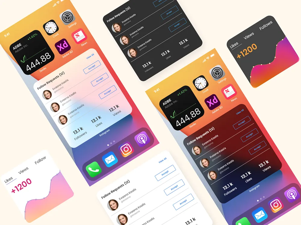 Instagram Widget designs, themes, templates and downloadable graphic ...