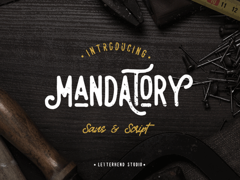Mandatory - Vintage Font Duo freebies opentype