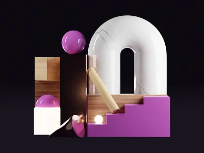 3D illustration for Prestation 3d 3d art 3d illustration design habx illustration still life still life