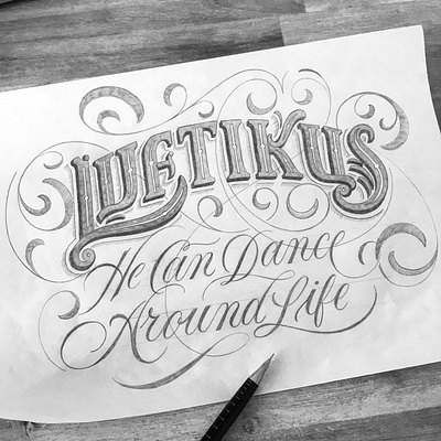 Luftikus flourishes lettering script texture
