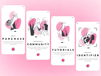 BeautyZone - Mobile app for beauty & makeup lovers app beauty makeup makeup app mobile mobile app mobile design mobile ui onboard onboarding onboarding screen onboarding screens onboarding ui ui ui ux ui design uidesign uiux ux uxui