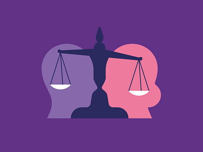 The process of divorce and separation couple divorce editorial face graphic illustration justice law man minimal negative scale space spot woman