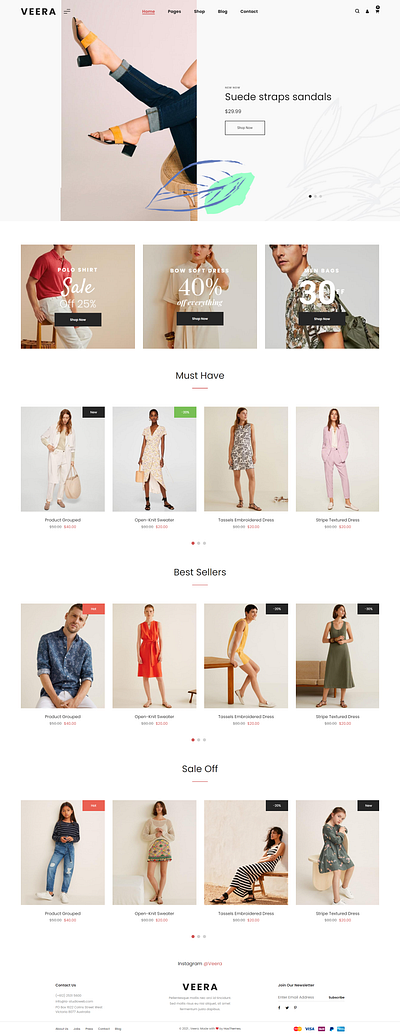 Veera Multipurpose eCommerce Bootstrap 4 Template bootstrap4 clean creative fashion furniture html5 minimal modern online store optimized parallax shop shopping