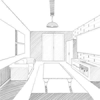 Apartment - perspective work art graphic design painting perspective procreate