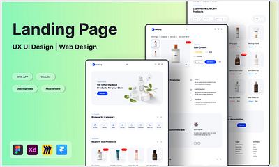 Landing Page UX UI Design b2b b2c ecommerce figma landing page design responsive design web design website design