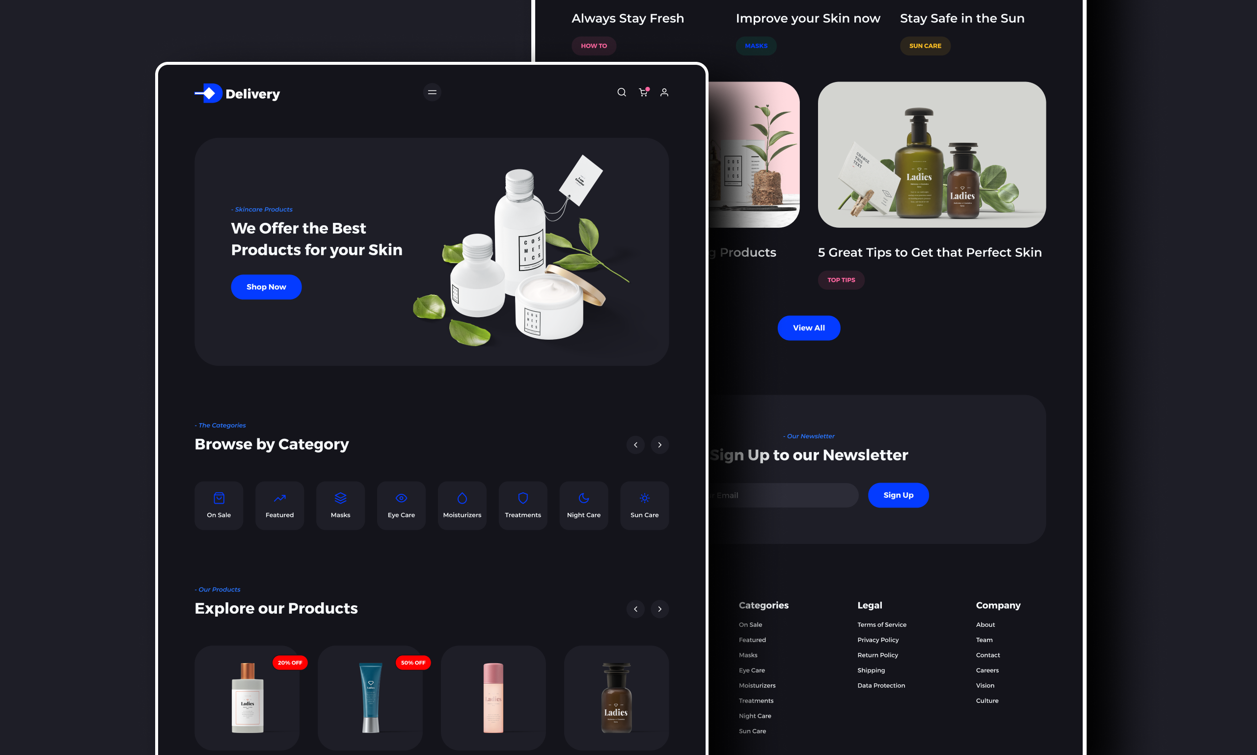 Ecommerce Landing Page Design b2b b2c ecommerce landing page product showcase spa landing page ui ux web design