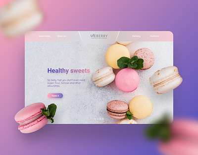 Weberry branding design healthy sweets minimal sweets ui web website