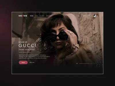Moovie - Streaming Service app branding design gaga graphic design gucci illustration logo mobile app movies streaming ui ux