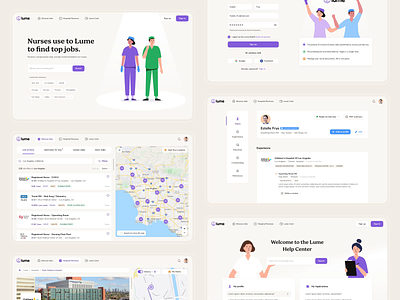 Lume - Web App app cards components design design system hospital nurse nurses product product design ui ux web web app webdesign website