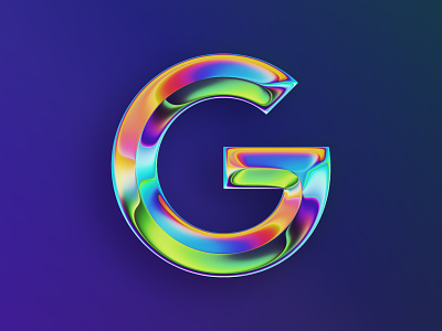 Google (Neochromed) abstract art chrome colors design filter forge generative glossy glow google google chrome holo illustration iridescent logo neon refelction