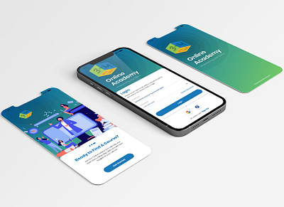 Online Academy mobile app design online education online teaching ui ui design ux