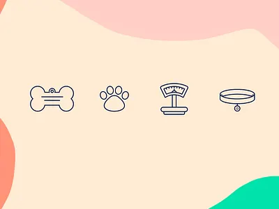 055 #DailyUI Icon Set cats dailyui dailyuichallenge dogs icon design icons pet app pets ui ui design