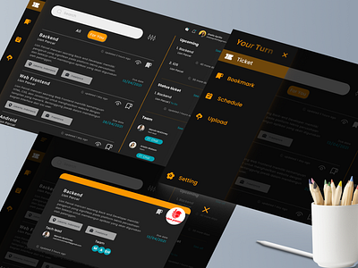 Your Trun Website black design freelance job ui