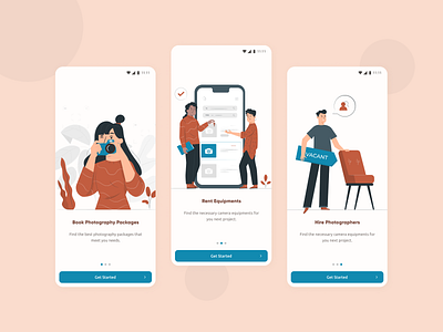 DSLR Sewa: Onboarding clean design minimal mobile mobile app onboarding screen uidesign ux design ux ui walkthrough