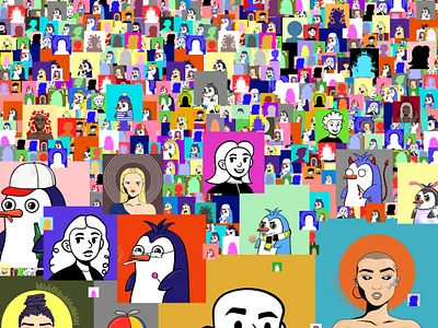 NFT Portfolio - 4 Different Cases art design draw drawing illustration nft portfolio ui