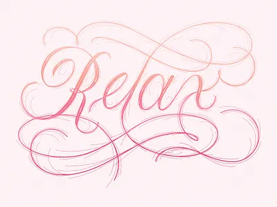 Relax adobe illustrator brushlettering custom lettering custom type dribbble freethrow graphic design hand lettering illustration lettering