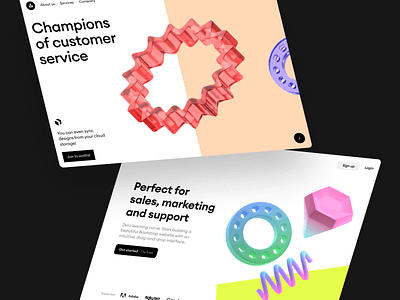 New 3D Shapes 3d abstract animation application branding craftwork design graphic design illustration landing launch logo motion graphics ui vector web website