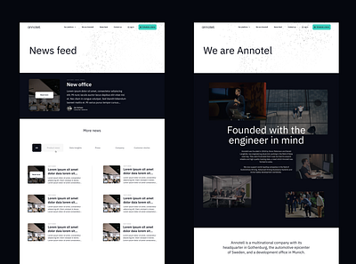 Annotell – Website automotive branding dark ui design logo typography ui ui design ux web design webdesign website