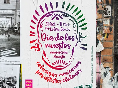 Poster Dia de los muertos design illustration vector