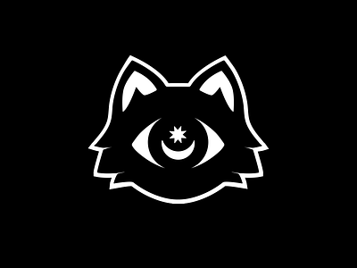 Troisième Oeil - Logotype black and white black cat branding cat chat eye logo logo design logotype marque moon noir noir et blanc oeil star third eye troisieme oeil visual identity yeux