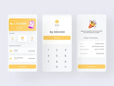 Money Tracker App app app design button design clean design europe indonesia designer neat neat and clean product design products ui ui ux ui design uidesign ux ux design webdesign website yellow