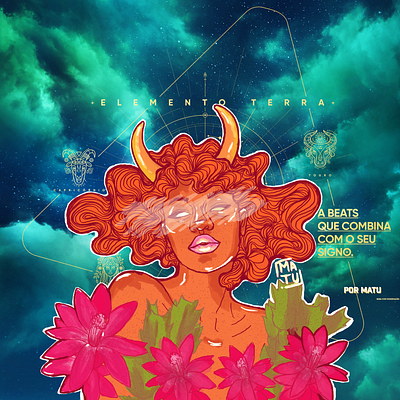 May flower edited beer art ilustration taurus zodiac