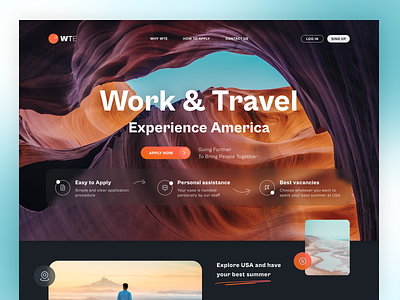 Work & Travel Experience america animation app branding design development graphic design illustration it logo outsourcing programming site software travel typography ui ux web work