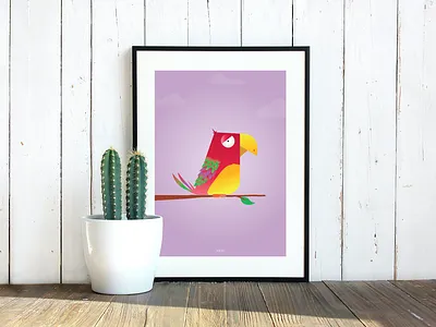 Lazy Parrot animal animal art animal illustration illustration lazy parrots