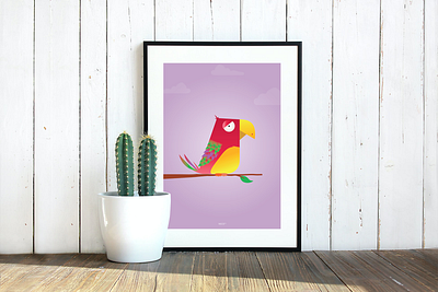 Lazy Parrot animal animal art animal illustration illustration lazy parrots