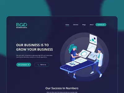 BigGrowthDigital Website Redesign | Web Design alok designed by alok dribbble ui ui design uiux ux web design web development web ui webdesign website design websites