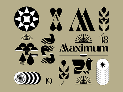 MAXIMUM 3d animation bird branding design fowers graphic design icon identity illustration logo marks motion graphics sun symbol ui vector