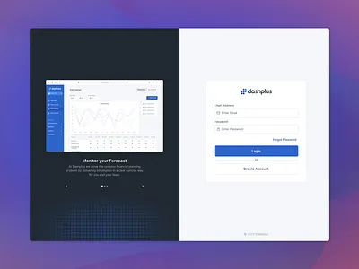 Sign In Page blur carousel clean design feature form gradient input login saas signin slider ui ux web
