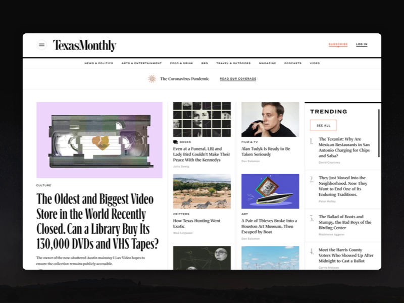 Example of Texas Monthly