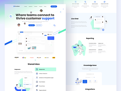 ThriveDesk Landing Page UI landing page landing page ui landingpage saas app saas design saas landing page saas website top trend ui trends web design webdesign website website design