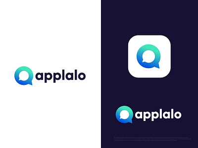 Modern applalo chatting app logo a abstract logo app icon brand brand designer brand identity bubble chat logo chatting app gradient lettermark logo logo logo designer logo designer for hire logotype massage logo minimal flat modern logo modern logo designer typography