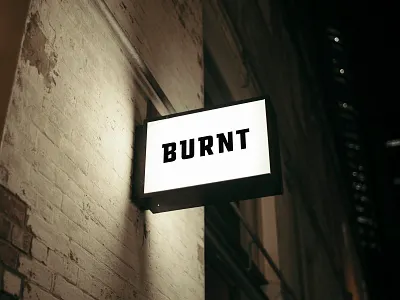 Burnt brand identity branding brandmark custom lettering custom logo design custom typography identity identity design identity designer lettering logo logo design mock up restaurant restaurant logo signage type type logo typographic logo typography